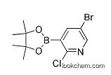 Molecular Structure of 1073354-79-6 (5-BROMO-2-CHLOROPYRIDINE-3-BORONIC ACID, PINACOL ESTER)